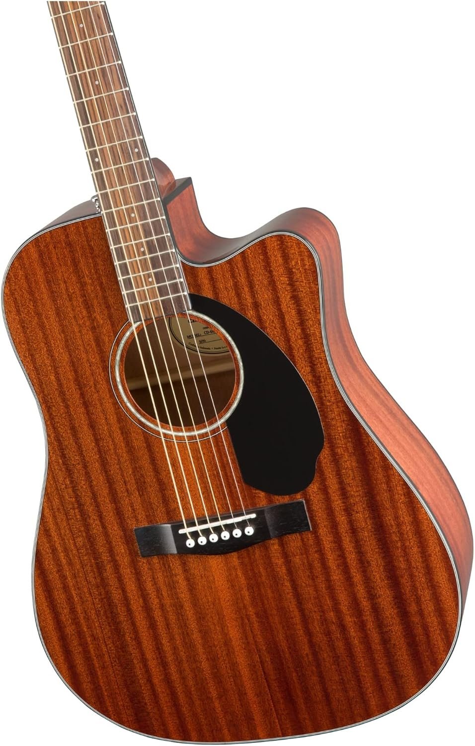 Fender CD-60SCE All-Mahogany Dreadnought Cutaway Acoustic Electric Guitar, with 2-Year Warranty, Fishman Pickup and Preamp System, Natural