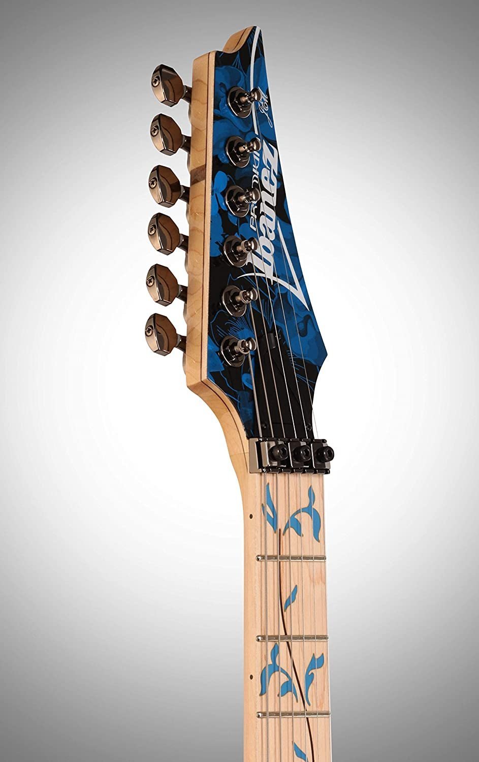Ibanez JEM77P Steve Vai Signature JEM Premium Series Electric Guitar Blue Floral Pattern
