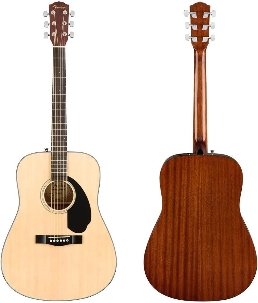 Fender CD-60S Left Handed Acoustic Guitar - Dreadnought Body - Natural