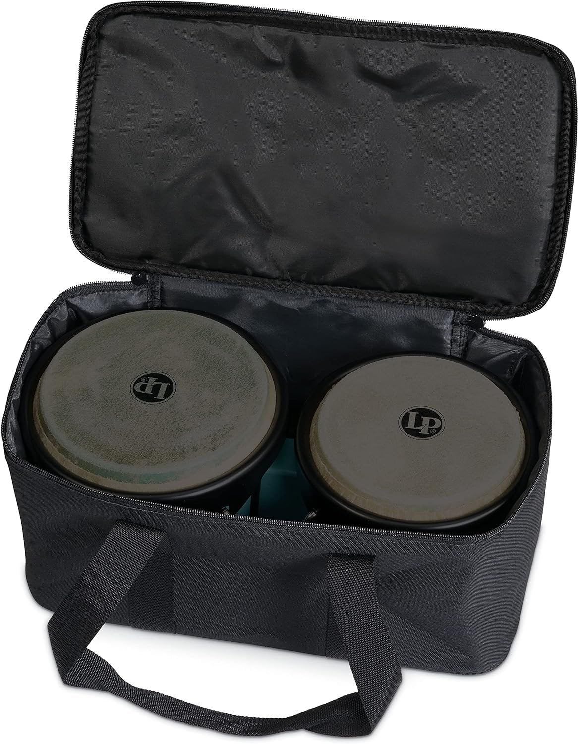 Latin Percussion Discovery Series 6-1/4-inch and 7 1/4-inch Bongo with Free Carrying Bag Drum, Snow White, (LP601D-SW-K)