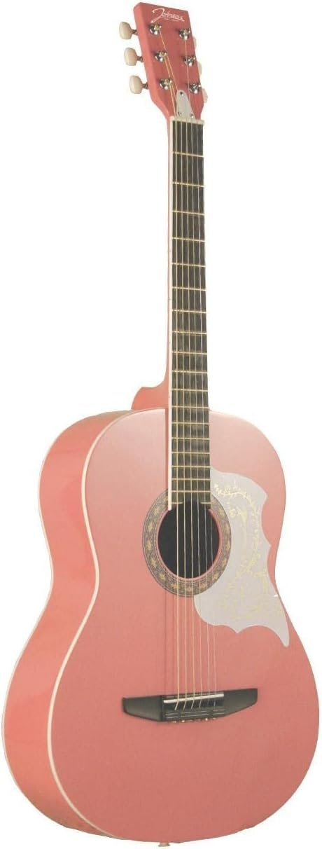 Johnson JG-100-PK Student Acoustic Guitar, Pink