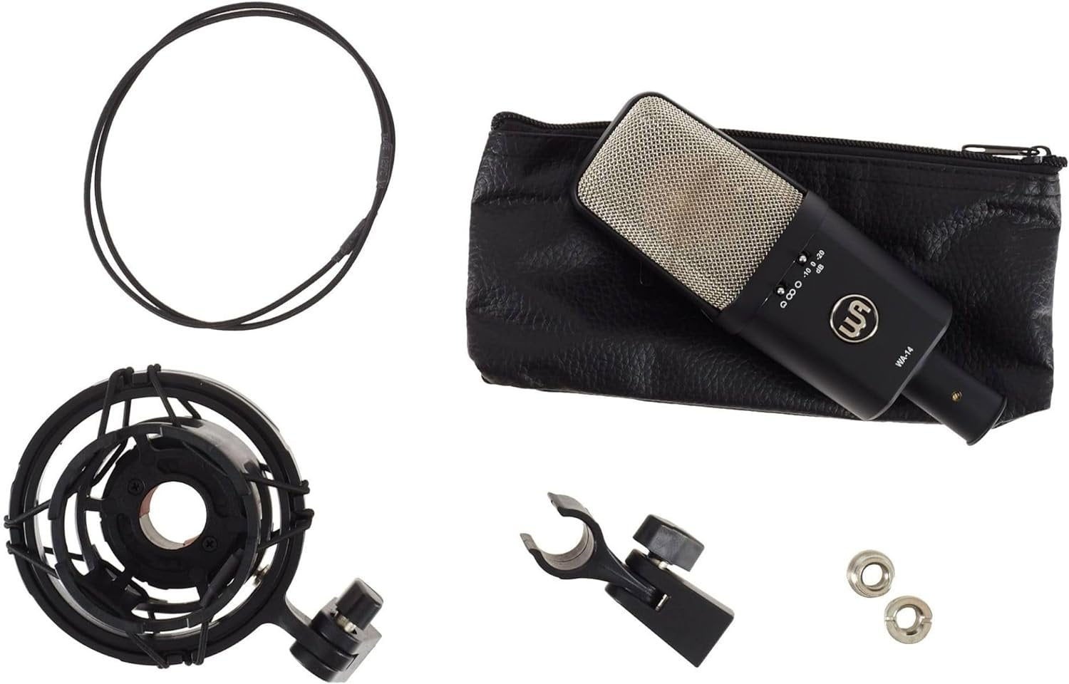 Warm Audio WA-14 Large Diaphragm Condenser Microphone, Black with silver grille