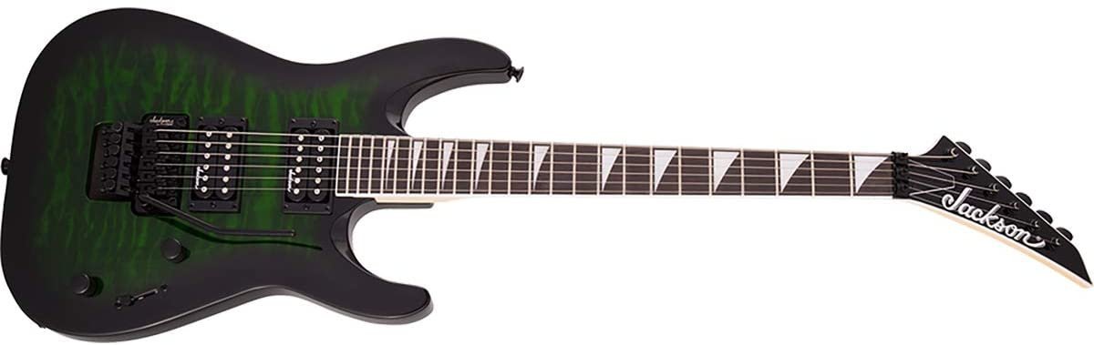 Jackson JS Series Dinky Arch Top JS32Q DKA, Amaranth Fingerboard, Transparent Green Burst Electric Guitar