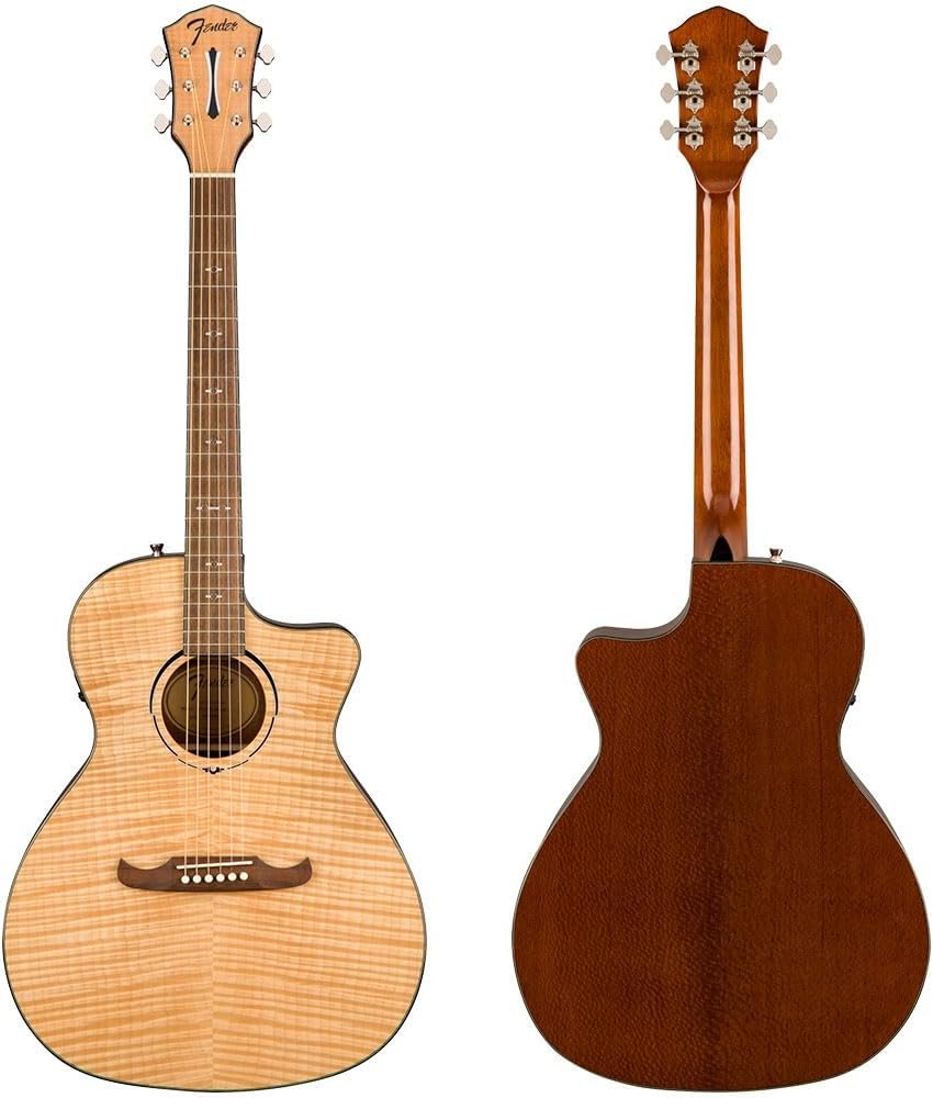 Fender FA-345CE Auditorium Cutaway Acoustic Guitar, Natural