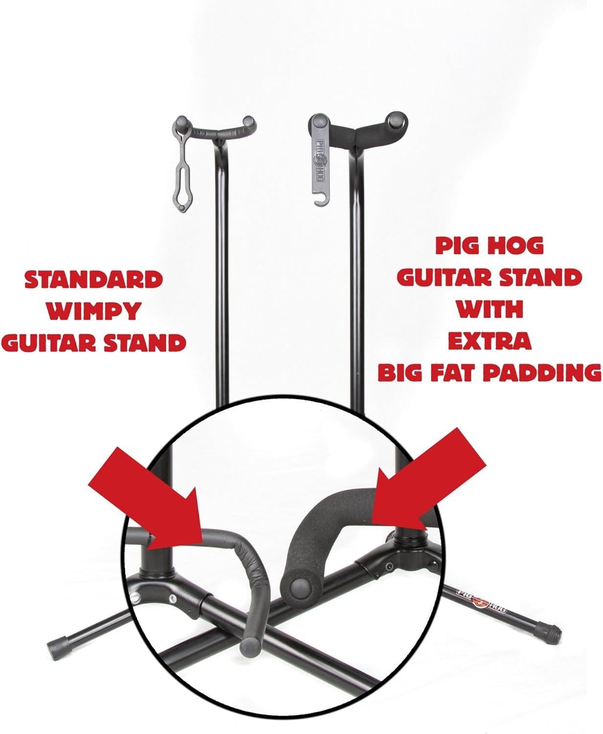 Pig Hog Black Guitar Stand