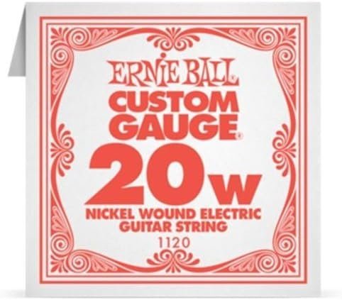 Ernie Ball Electric Guitar Strings (EB 1120 .020 Nickel Wound Single)