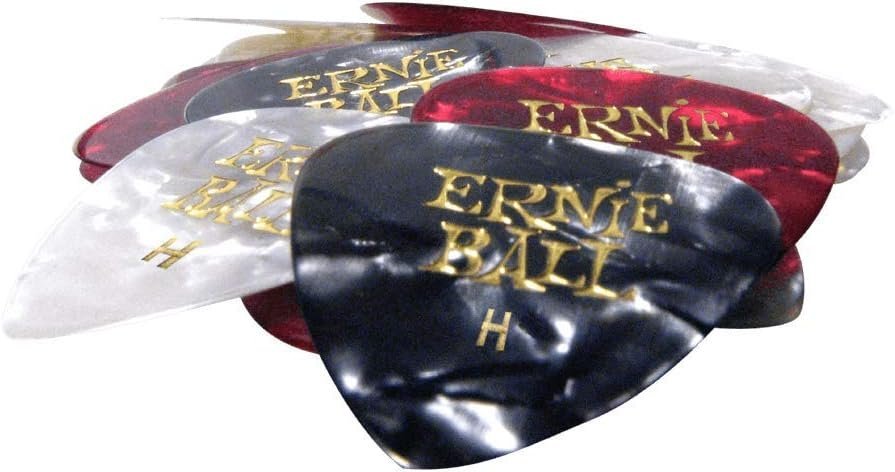 Ernie Ball Guitar Picks, Heavy, Assorted Colors, 24-pack (P09168)