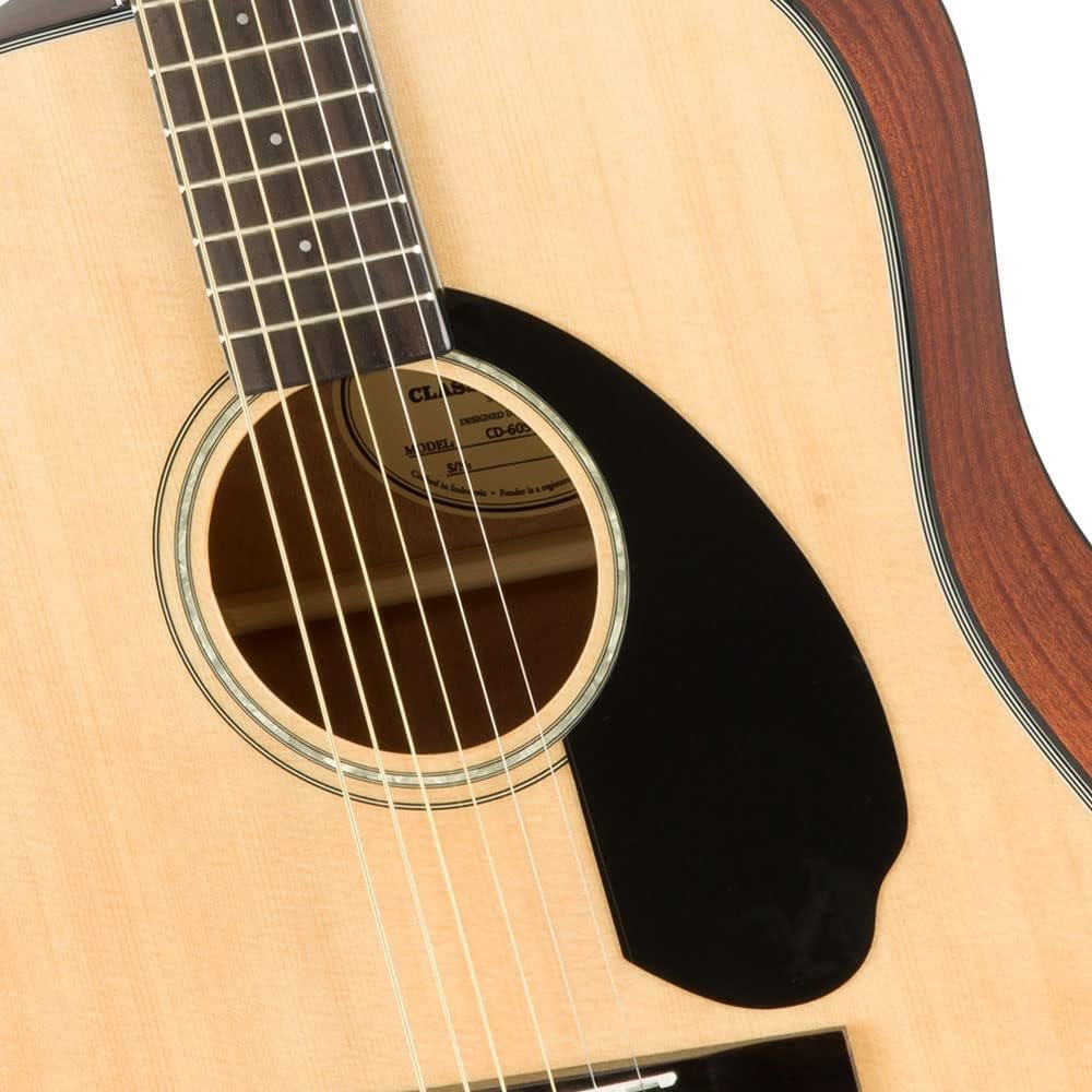 Fender CD-60S Left Handed Acoustic Guitar - Dreadnought Body - Natural