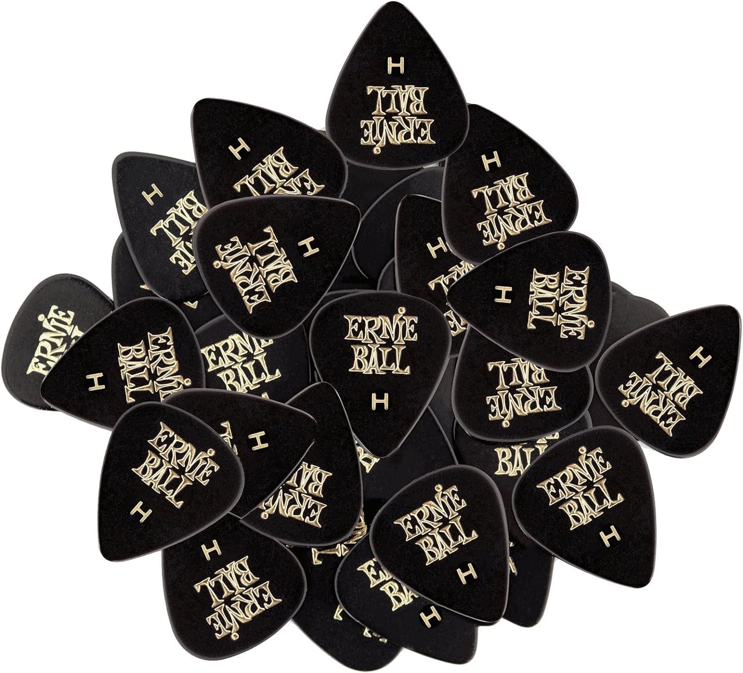Ernie Ball Guitar Picks, Heavy, Black, 144-pack (P09124)