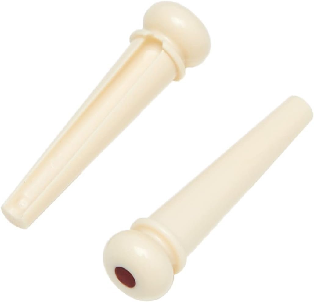 Martin Bridge and End Pin Set, White with Abalone Inlay