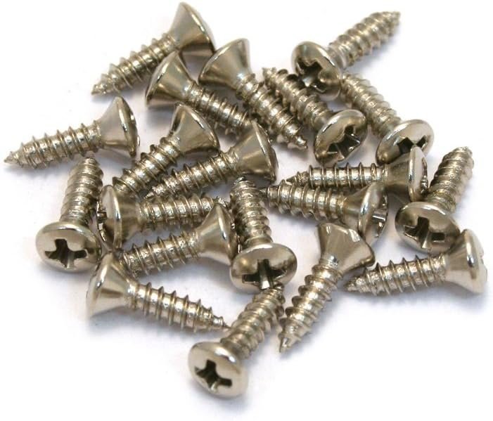 Allparts GS-0050-001 Pack of 20 Nickel Gibson Size Pickguard Screws