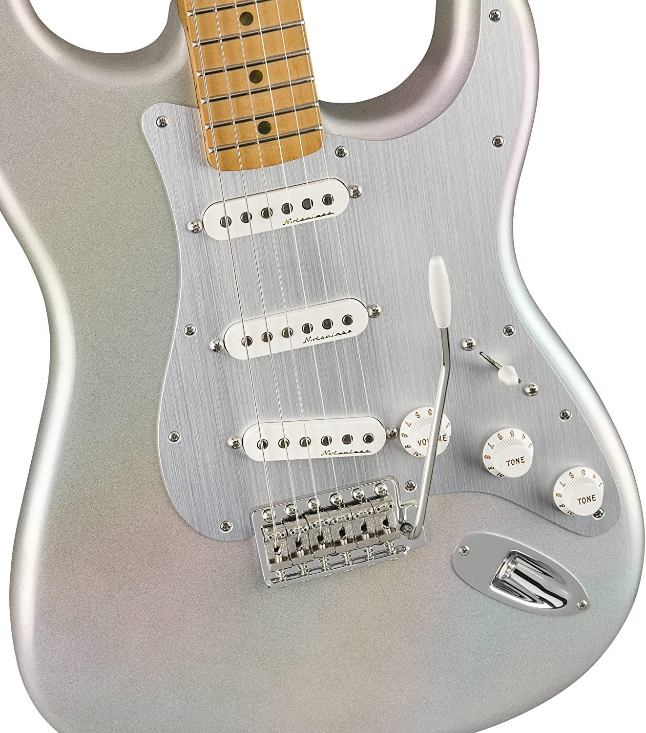 Fender 6 String Solid-Body Electric Guitar, Right, Chrome Glow (0140242343)