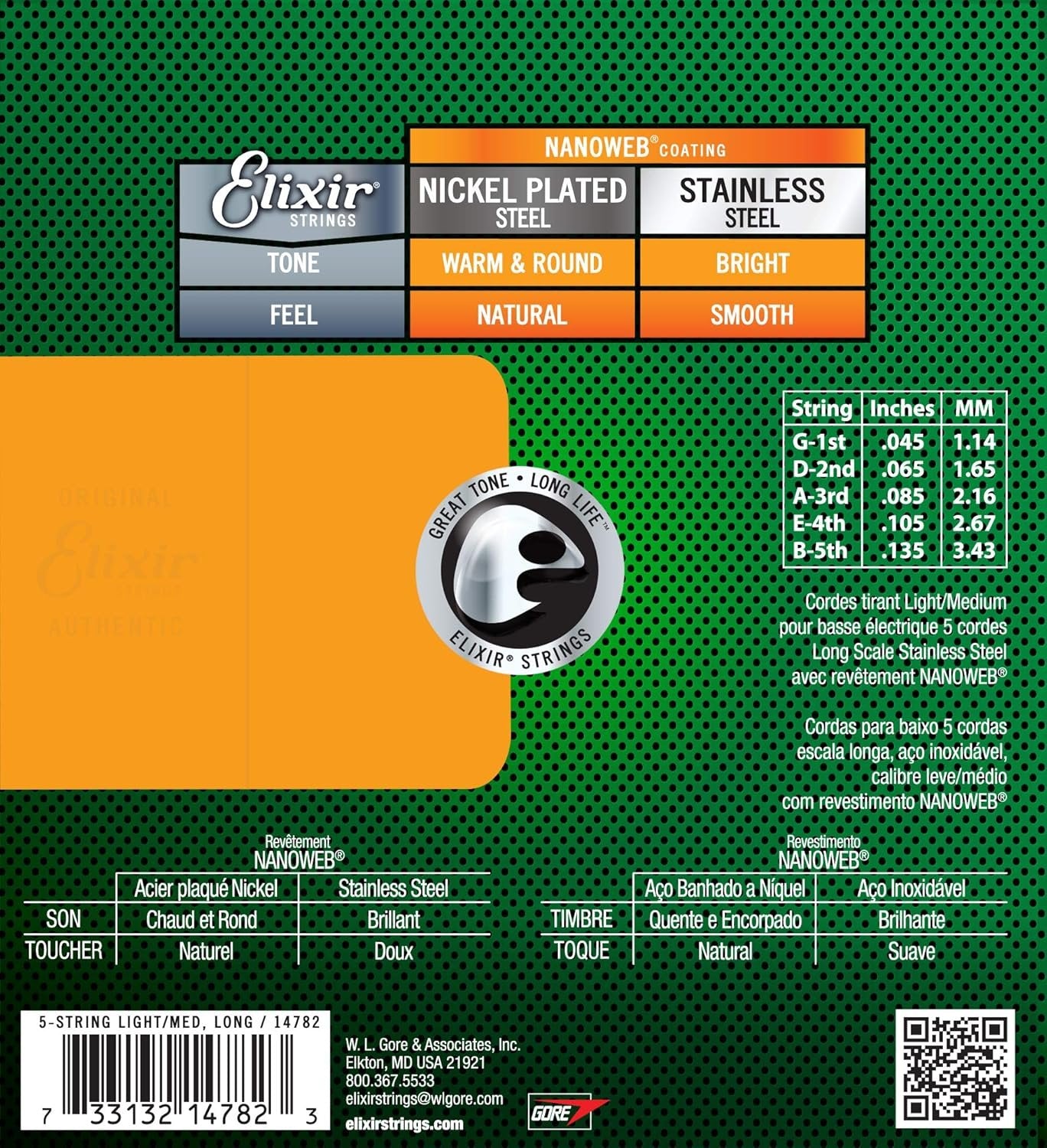 Elixir Strings Bass Guitar Strings (14782)