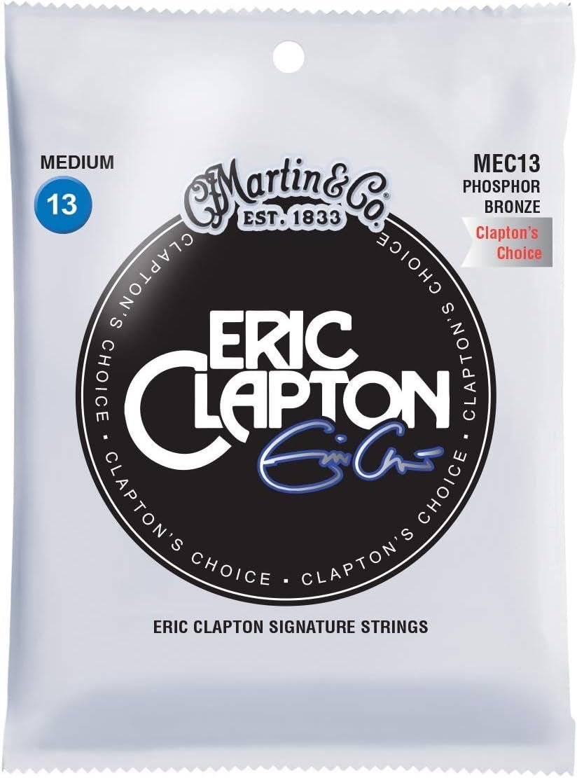 Martin Guitar Eric Clapton's Choice MEC13, 92/8 Phosphor Bronze Medium-Gauge Acoustic Guitar Strings