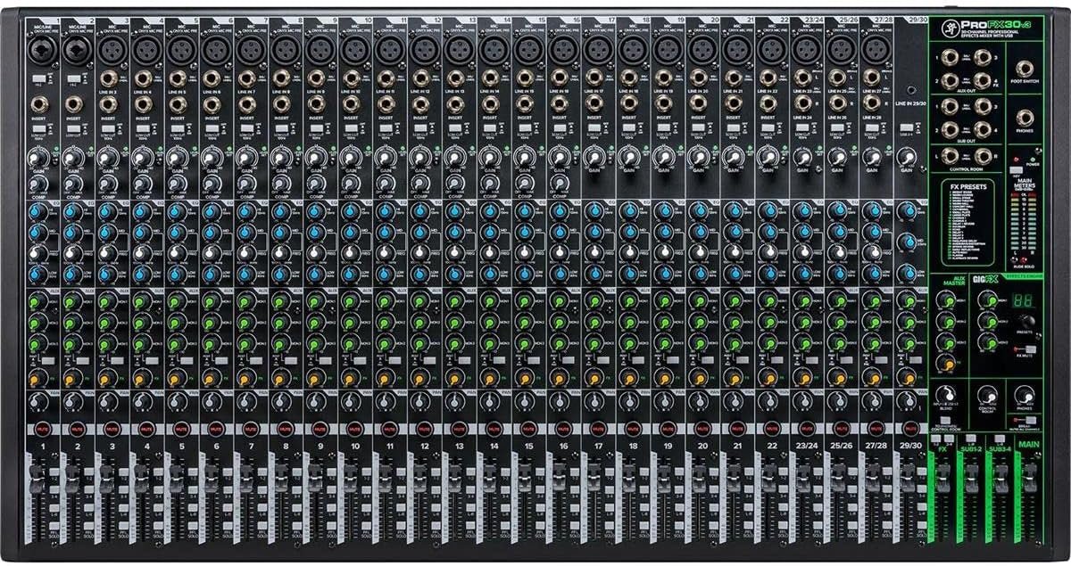Mackie ProFX30v3 30-Channel Professional Analog Mixer with USB, Onyx Mic Preamps and GigFX Effects Engine