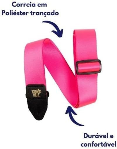Ernie Ball Premium Guitar Strap, Neon Pink (P05321)