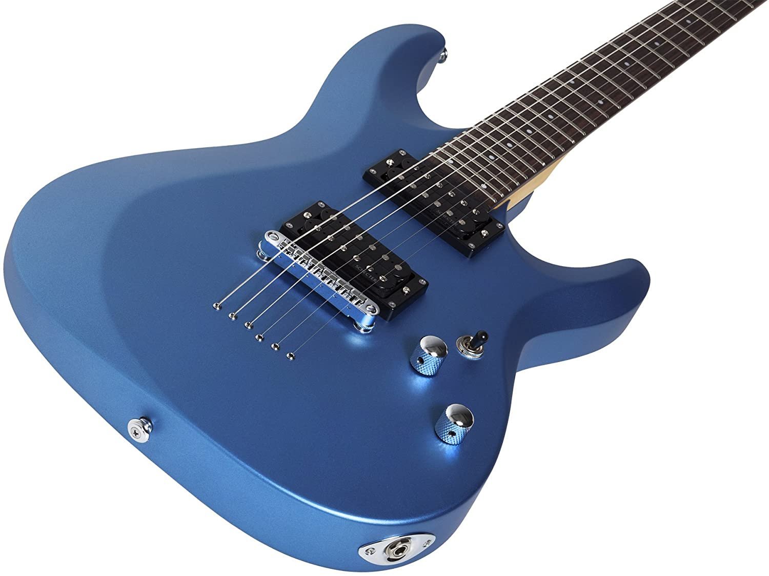 Schecter 431 C-6 Deluxe Solid-Body Electric Guitar, Satin Metallic Light Blue