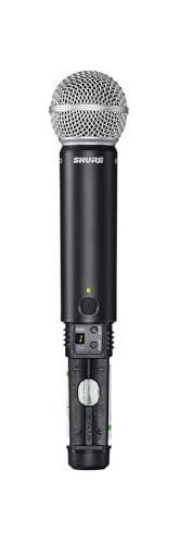 Shure BLX24/SM58 Wireless Microphone System - 14-Hour Battery Life, 300 ft Range, UHF | Includes SM58 Handheld Vocal Mic, Single Channel Receiver | H10 Band (BLX24/SM58-H10)