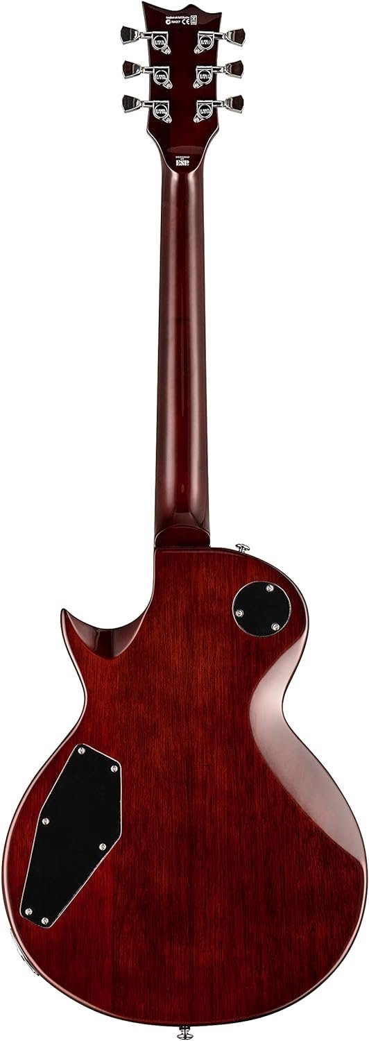 ESP 6 String LTD EC-256FM Electric Guitar, Vintage Natural, Right, (LEC256VN)