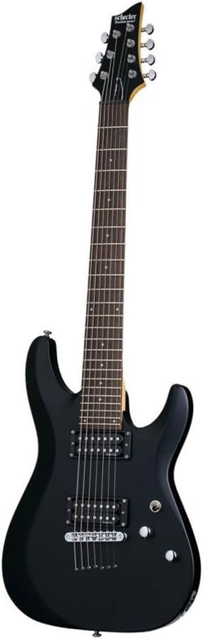 Schecter Guitar Research C-7 Deluxe Seven-String Electric Guitar Satin Black