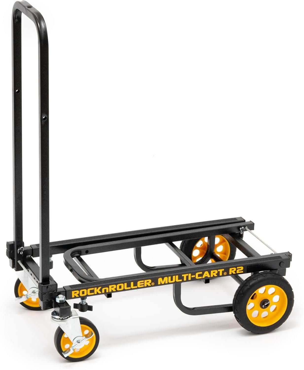 Rock-N-Roller R2RT (Micro) 8-in-1 Folding Multi-Cart/Hand Truck/Dolly/Platform Cart/26" to 39" Telescoping Frame/350 lbs. Load Capacity, Black