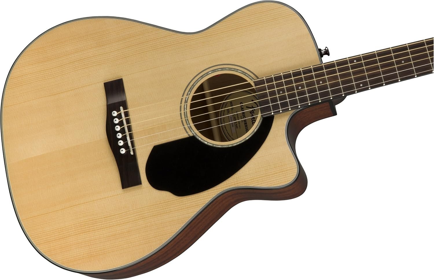 Fender CC-60SCE Concert Cutaway Acoustic Guitar, with 2-Year Warranty, Natural