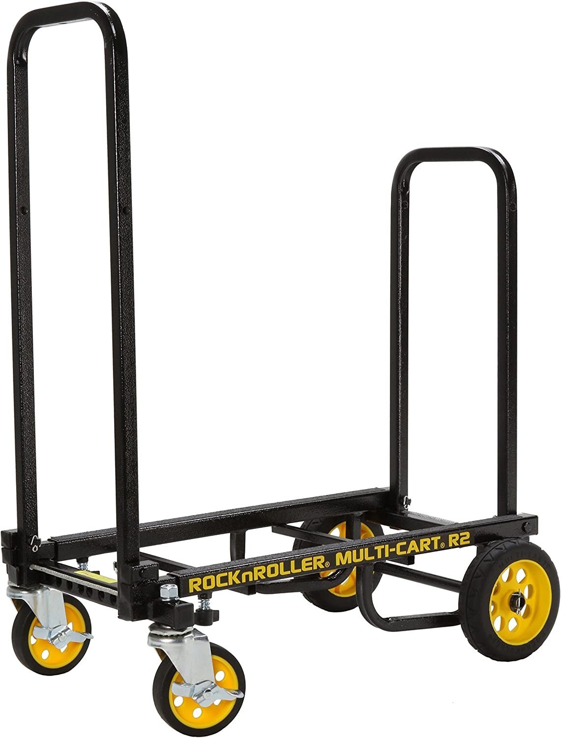 Rock-N-Roller R2RT (Micro) 8-in-1 Folding Multi-Cart/Hand Truck/Dolly/Platform Cart/26" to 39" Telescoping Frame/350 lbs. Load Capacity, Black