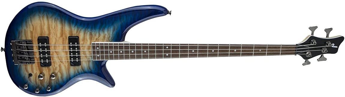 Jackson JS Series Spectra Bass JS3Q, Laurel Fingerboard, Amber Blue Burst