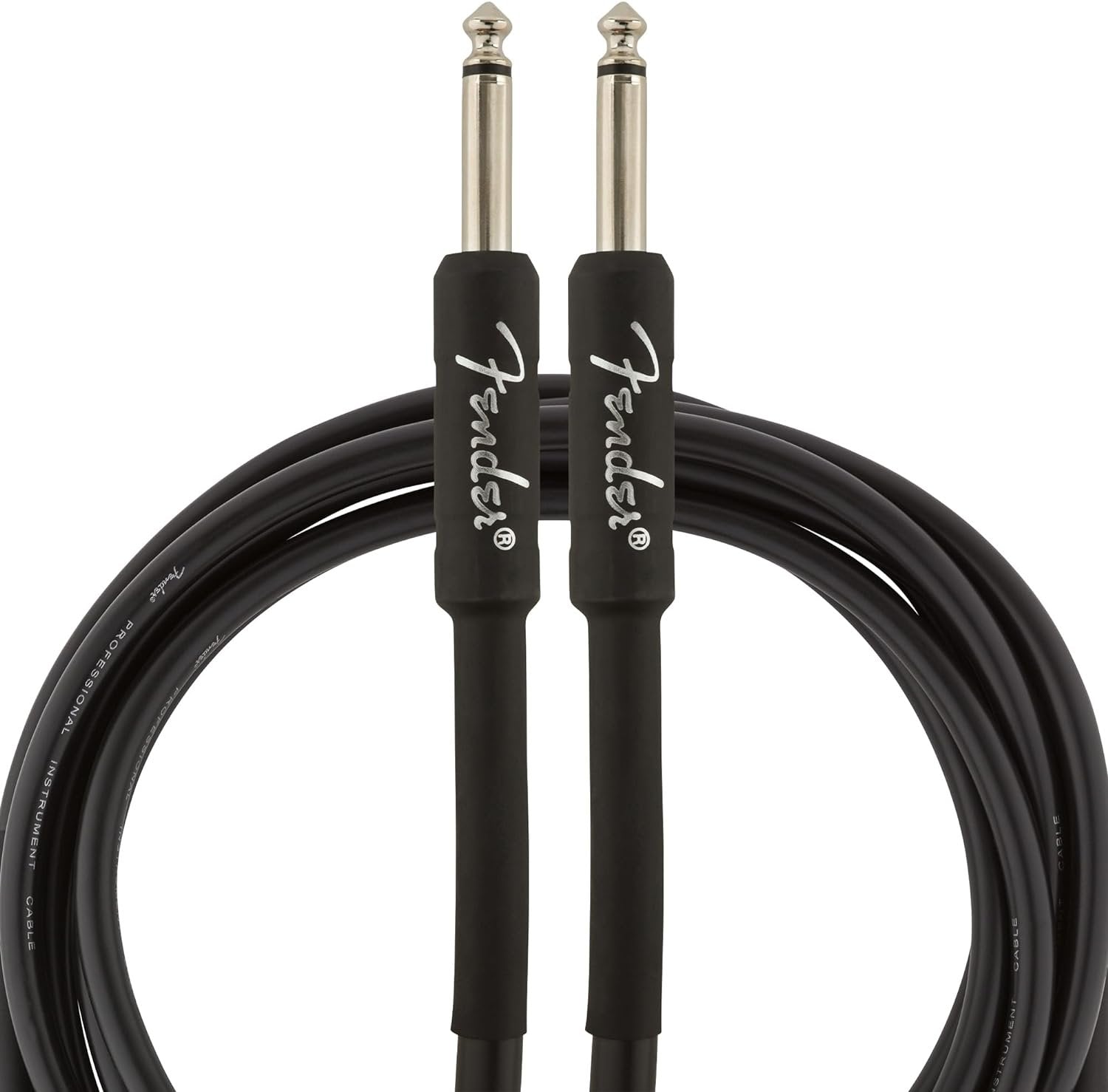 Fender Professional Series Instrument Cable, Guitar Cable 10 ft, Stage Ready with Anti-Kinking Design, Black