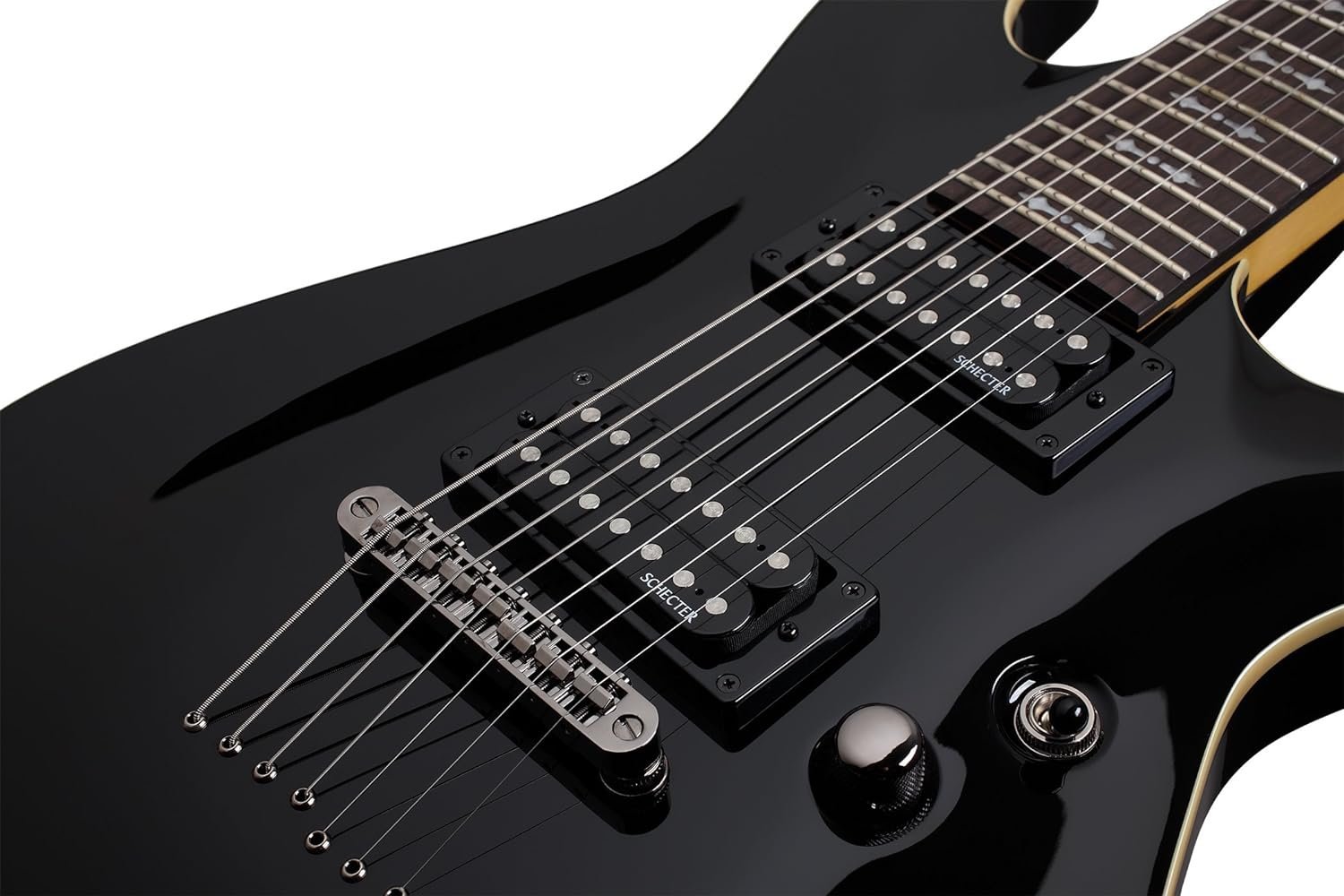 Schecter OMEN-7 7-String Electric Guitar, Black