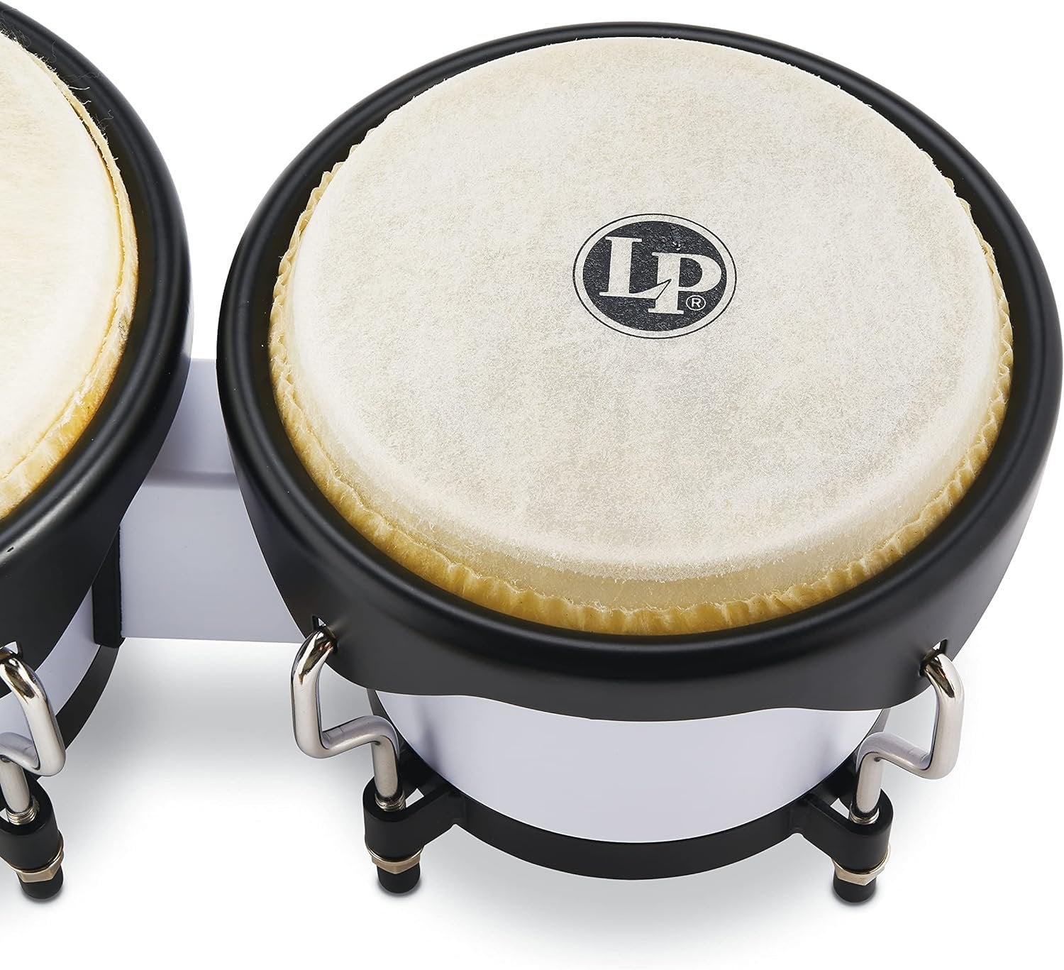 Latin Percussion Discovery Series 6-1/4-inch and 7 1/4-inch Bongo with Free Carrying Bag Drum, Snow White, (LP601D-SW-K)