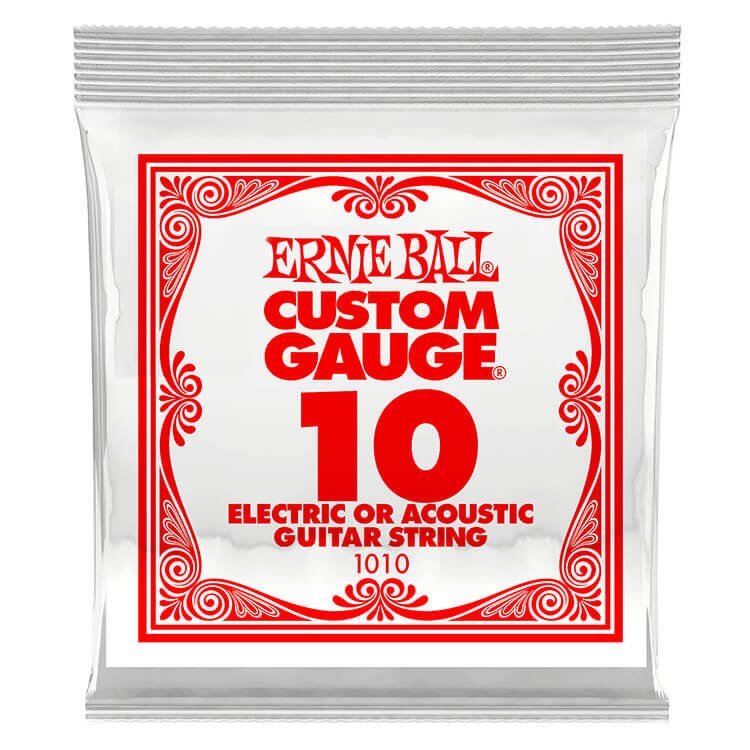 Ernie Ball Plain Steel, Single String, .010 (One String Only)