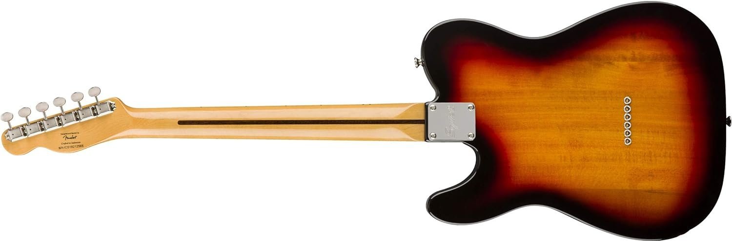 Squier Classic Vibe 70s Custom Telecaster Electric Guitar, with 2-Year Warranty, 3-Color Sunburst, Maple Fingerboard