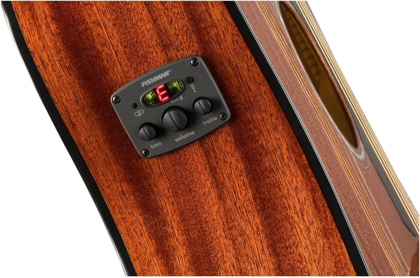 Fender CD-60SCE All-Mahogany Dreadnought Cutaway Acoustic Electric Guitar, with 2-Year Warranty, Fishman Pickup and Preamp System, Natural