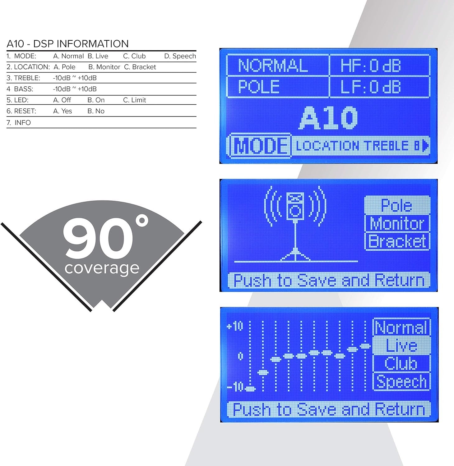Avante Audio A10 2-Way Active PA Speaker, 500W Loudspeaker with Integrated Digital Signal Processing (10")