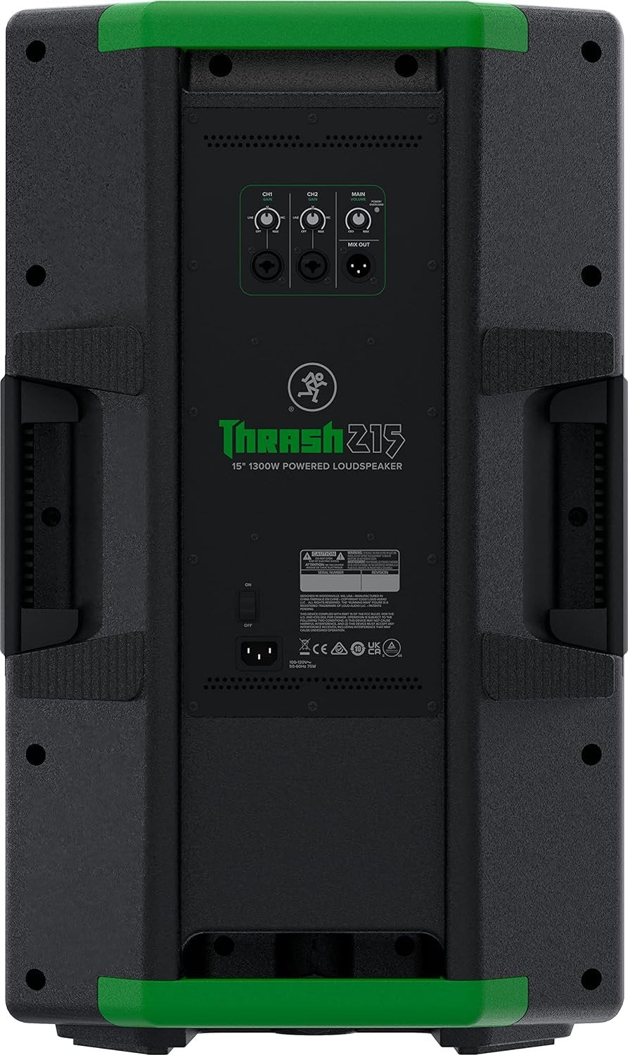 Mackie Thrash, 15-Inch 1300W Powered Loudspeaker, Black, (Thrash215)