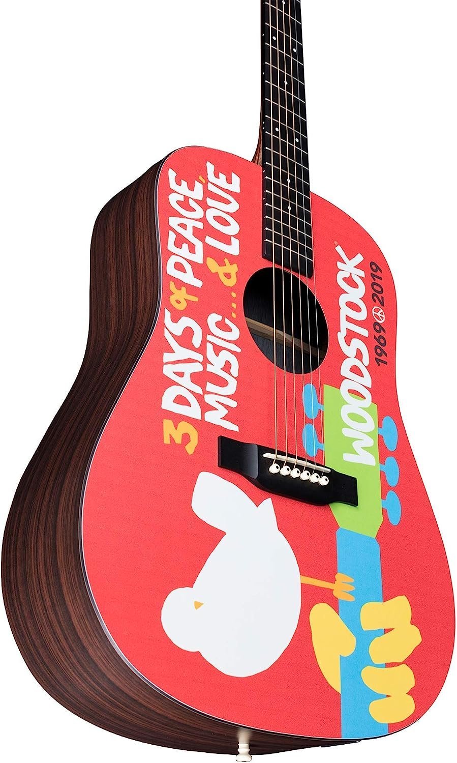 Martin Guitars DX Woodstock 50th Special Edition Acoustic-Electric Guitar, HPL Construction, Modified D-14 Fret, and Performing Artist Neck Shape