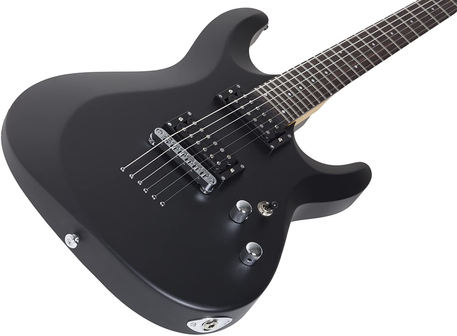 Schecter 430 C-6 Deluxe Solid-Body Electric Guitar, Satin Black