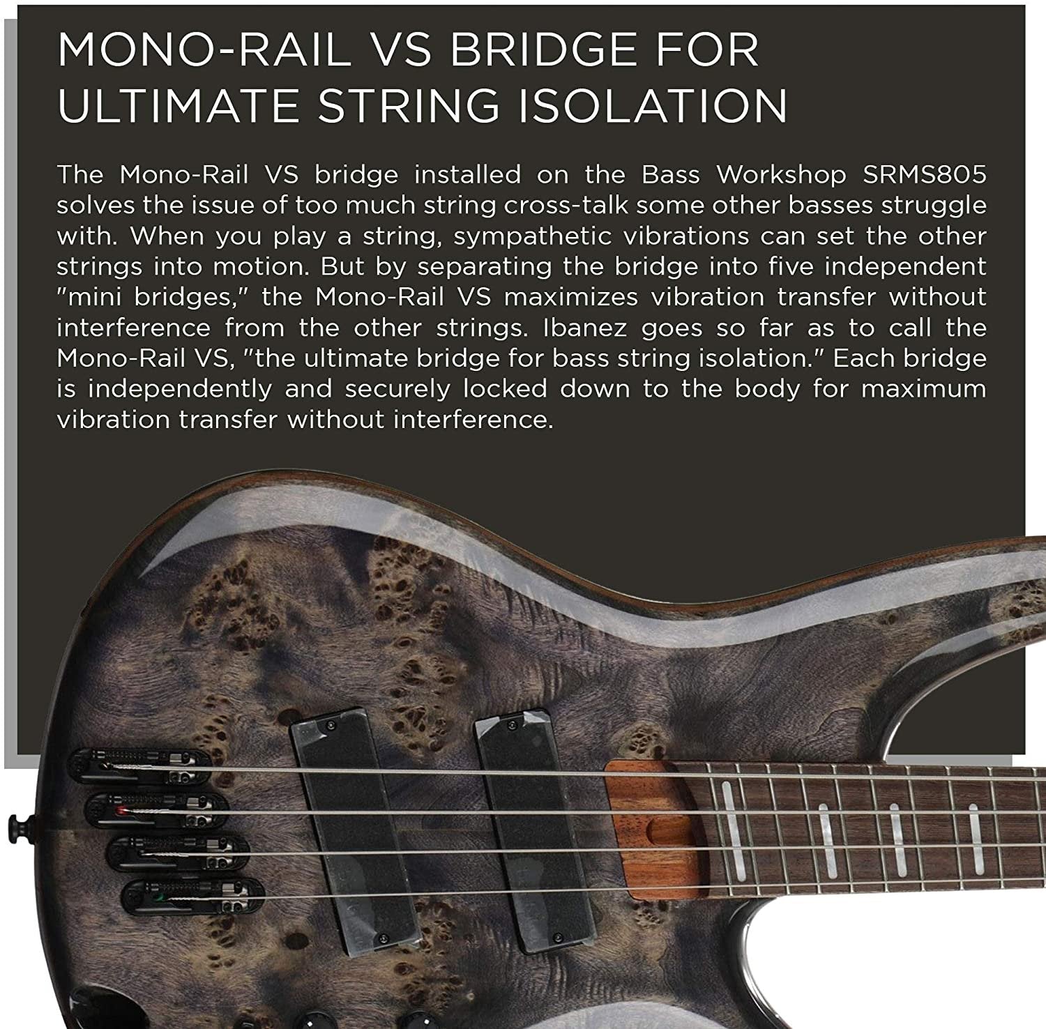 Ibanez SRMS805 5-String Bass Guitar (Deep Twilight)