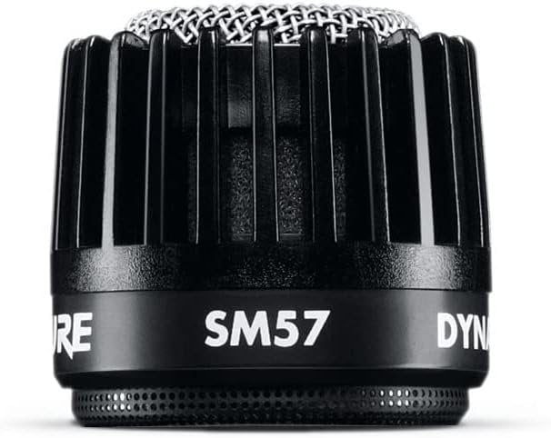 Shure SM57 Cardioid Dynamic Instrument Microphone with Pneumatic Shock Mount, A25D Mic Clip, Storage Bag, 3-pin XLR Connector, No Cable Included (SM57-LC)