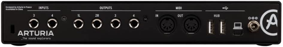 Arturia - MiniFuse 4 - Compact USB Audio & MIDI Interface with Creative Software for High-Quality Recording, Production, Podcasting, Guitar - BLACK