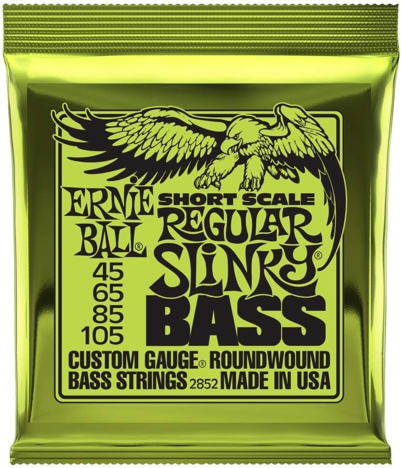 Ernie Ball Short Scale Regular Slinky Nickel Wound Bass Guitar Strings, 45-105 Gauge (P02852)