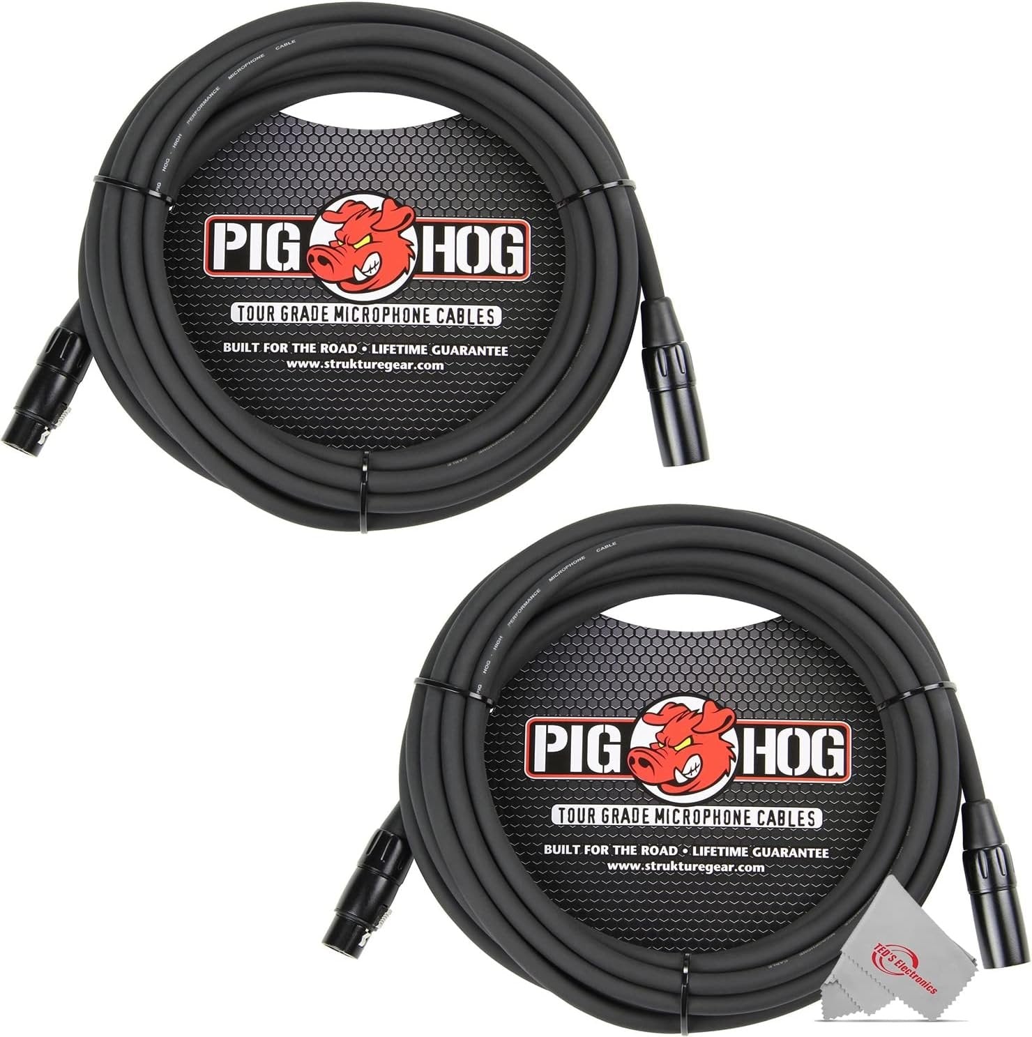 Pig Hog PHM20 20' XLR Cable 2 pack, Speaker