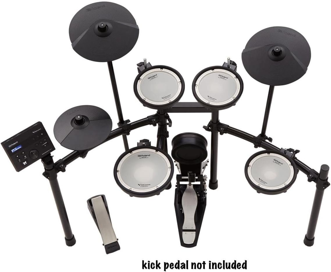 Roland TD-07KV Electronic V-Drums Kit – Legendary Dual-Ply All Mesh Head kit with superior expression and playability – Bluetooth Audio & MIDI – USB for recording audio and MIDI data – 40 FREE Melodic
