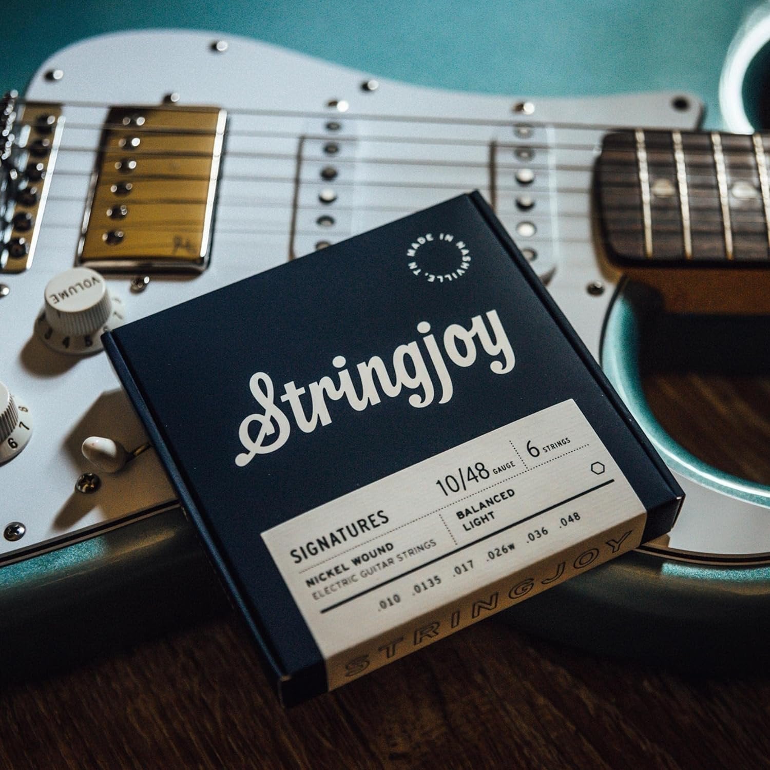 Stringjoy BAL10 Signature Nickel Electric Guitar Strings, (Balanced Light Gauge - 10-48)