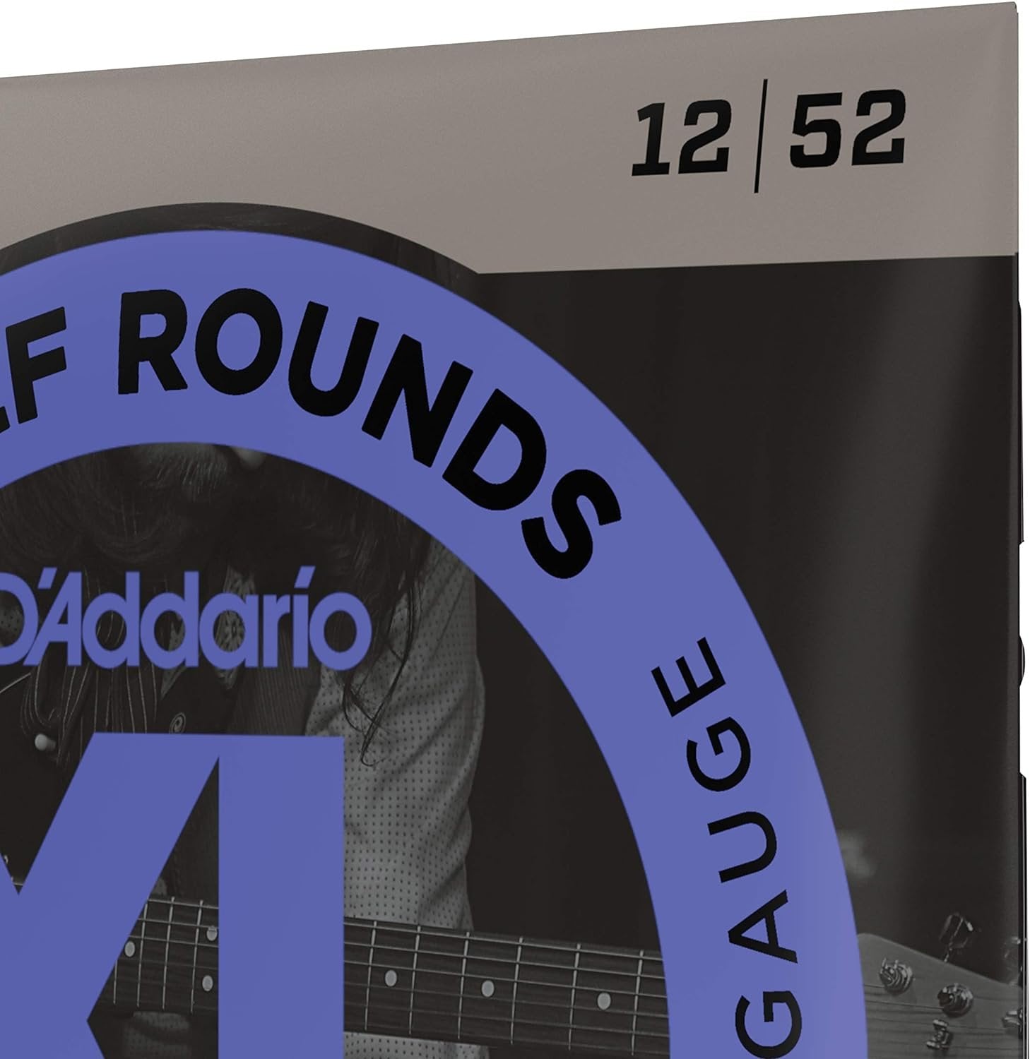 D'Addario Guitar Strings - XL Half Rounds Electric Guitar Strings - Semi-Flat Wound - Bright Tone, Smooth Feel, Reduced Finger Noise - EHR350 - Jazz Light, 12-52