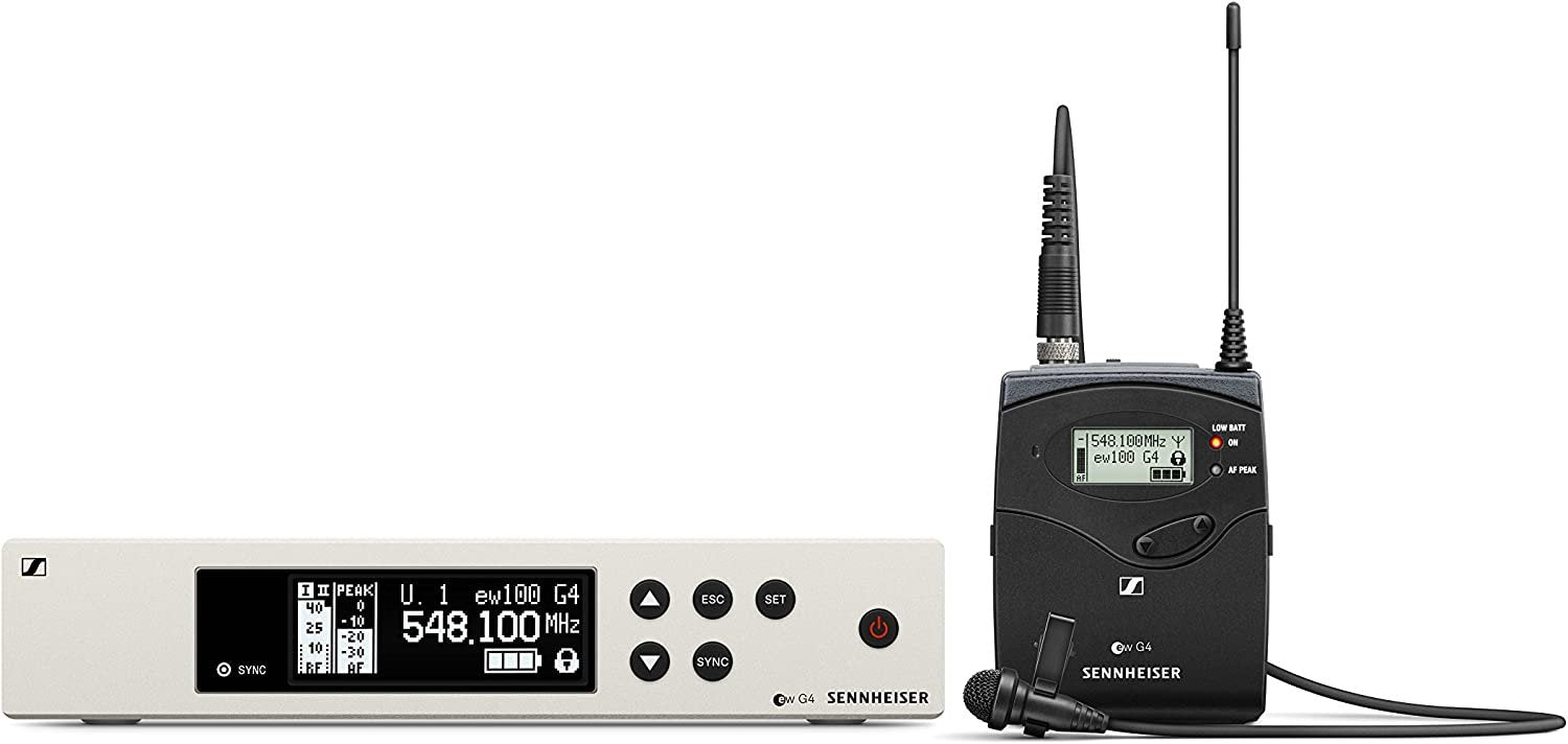 Sennheiser Pro Audio Sennheiser EW 100-ME2 Wireless Omni Lavalier Microphone System - A1 Band (470-516Mhz), 100 G4-ME2-A1