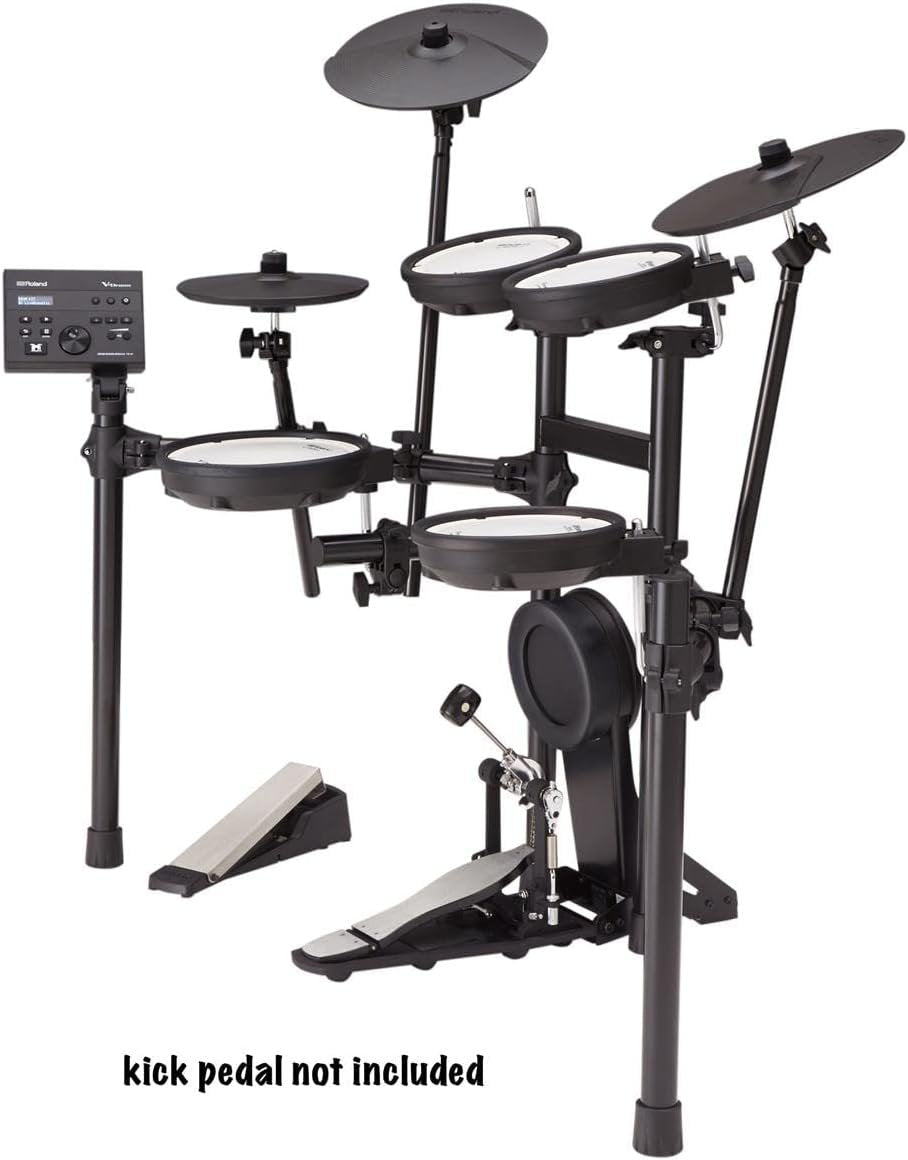 Roland TD-07KV Electronic V-Drums Kit – Legendary Dual-Ply All Mesh Head kit with superior expression and playability – Bluetooth Audio & MIDI – USB for recording audio and MIDI data – 40 FREE Melodic