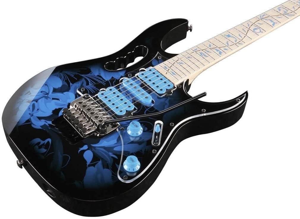 Ibanez JEM77P Steve Vai Signature JEM Premium Series Electric Guitar, Blue Floral Pattern