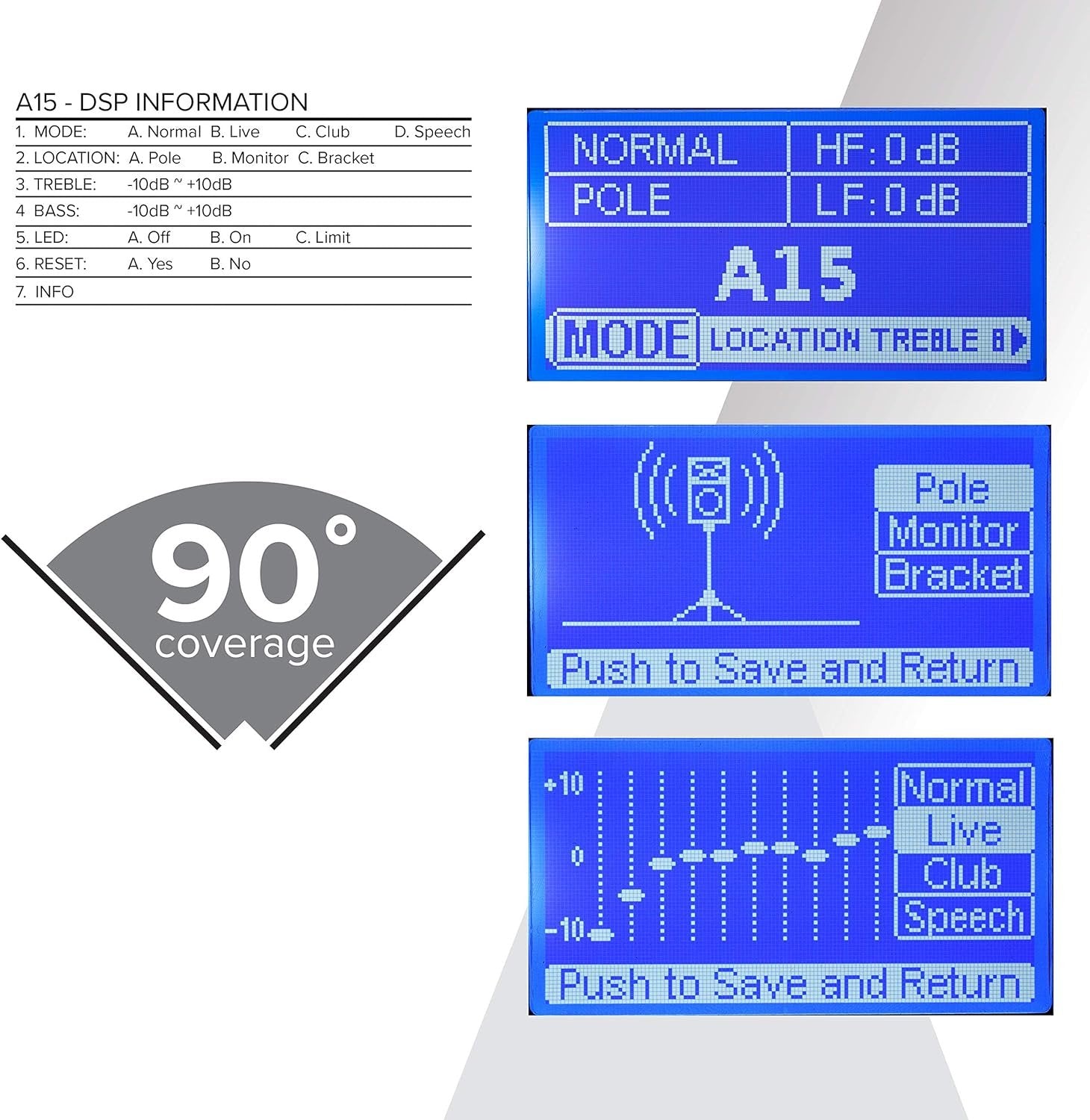 Avante A15 2-Way Active PA Speaker, 350W Loudspeaker with Integrated Digital Signal Processing (15")